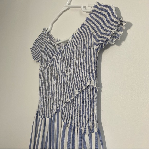 NWT Beachsissi Gorgeous Blue and White Stripe Summer Dress Size Small - Picture 5 of 12
